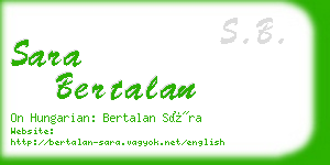 sara bertalan business card